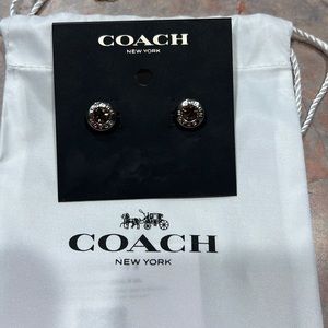 Coach silver earrings NWT
